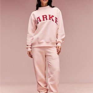 Parke Valentine's Varsity Mockneck - Peony/Crimson